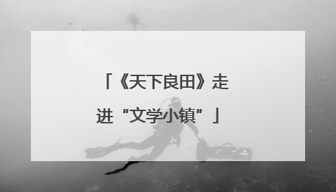 《天下良田》走进“文学小镇”