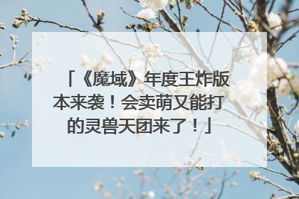 《魔域》年度王炸版本来袭！会卖萌又能打的灵兽天团来了！