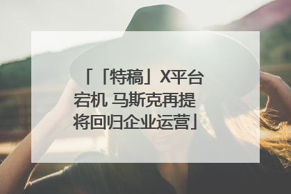 「特稿」X平台宕机 马斯克再提将回归企业运营