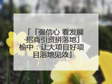 「强信心 看发展·招商引资拼落地」榆中：让大项目好项目落地见效