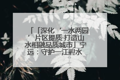 「深化‘一水两园’片区提质·打造山水相融品质城市」宁远：守护一江碧水 共享幸福河湖