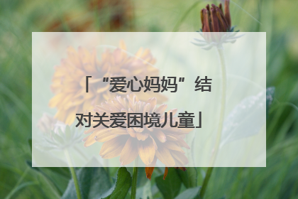 “爱心妈妈”结对关爱困境儿童