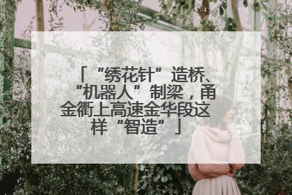 “绣花针”造桥、“机器人”制梁，甬金衢上高速金华段这样“智造”