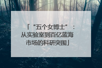 “五个女博士”：从实验室到百亿蓝海市场的科研突围