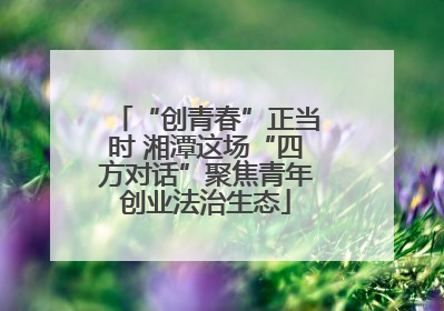 “创青春”正当时 湘潭这场“四方对话”聚焦青年创业法治生态