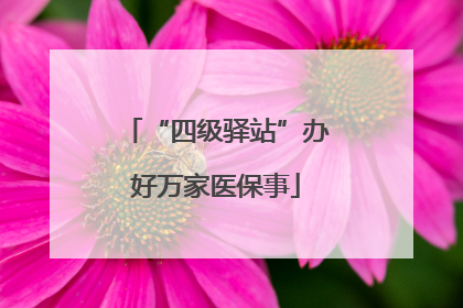 “四级驿站”办好万家医保事