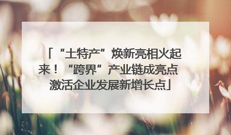 “土特产”焕新亮相火起来！“跨界”产业链成亮点 激活企业发展新增长点