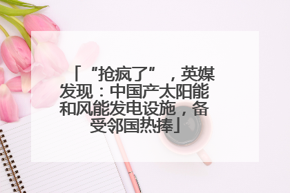 “抢疯了”，英媒发现：中国产太阳能和风能发电设施，备受邻国热捧