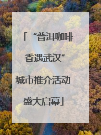 “普洱咖啡 香遇武汉”城市推介活动盛大启幕