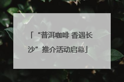 “普洱咖啡 香遇长沙”推介活动启幕