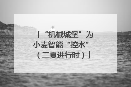“机械城堡”为小麦智能“控水”（三夏进行时）
