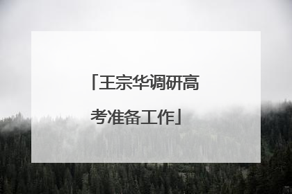 王宗华调研高考准备工作
