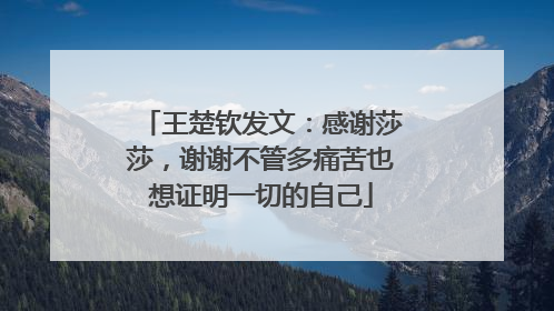 王楚钦发文：感谢莎莎，谢谢不管多痛苦也想证明一切的自己