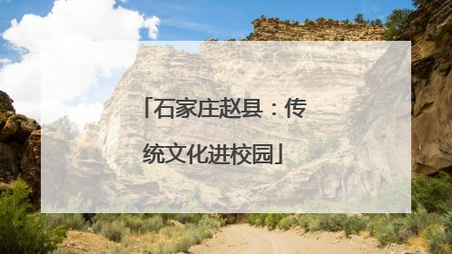 石家庄赵县：传统文化进校园