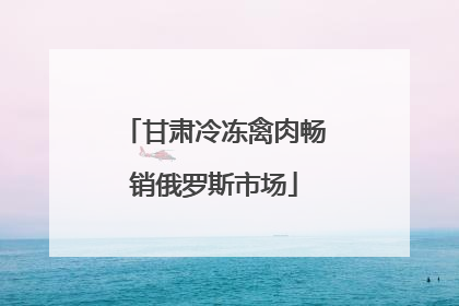 甘肃冷冻禽肉畅销俄罗斯市场