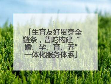 生育友好贯穿全链条，普陀构建“婚、孕、育、养”一体化服务体系