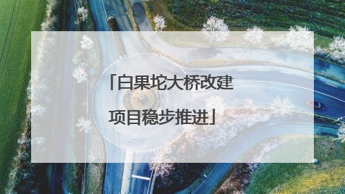 白果坨大桥改建项目稳步推进