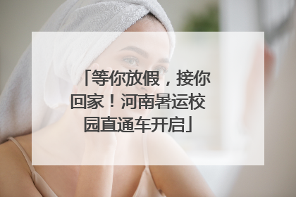 等你放假，接你回家！河南暑运校园直通车开启