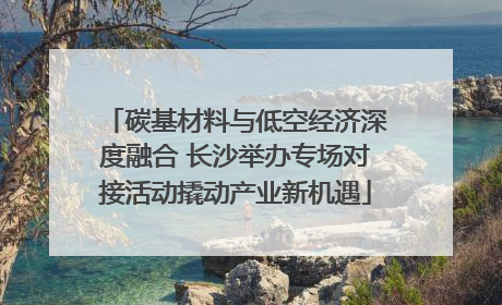 碳基材料与低空经济深度融合 长沙举办专场对接活动撬动产业新机遇