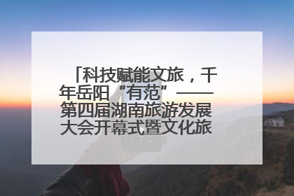 科技赋能文旅，千年岳阳“有范”——第四届湖南旅游发展大会开幕式暨文化旅游推介会侧记