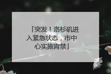 突发！洛杉矶进入紧急状态，市中心实施宵禁