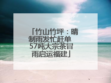 竹山竹坪：晴制雨发忙赶单 57吨大宗茶冒雨启运福建