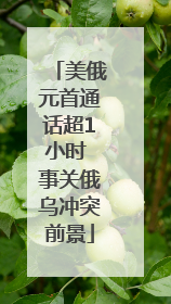美俄元首通话超1小时 事关俄乌冲突前景