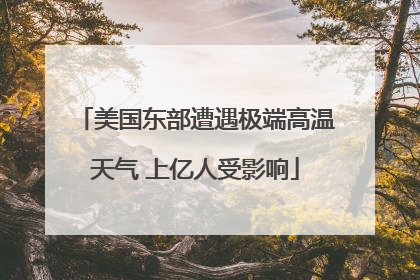 美国东部遭遇极端高温天气 上亿人受影响