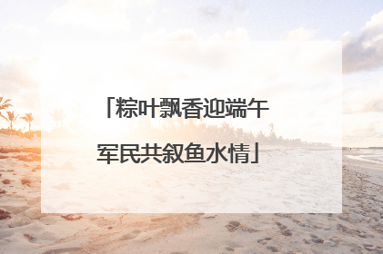 粽叶飘香迎端午 军民共叙鱼水情