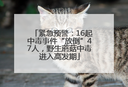 紧急预警：16起中毒事件“放倒”47人，野生蘑菇中毒进入高发期