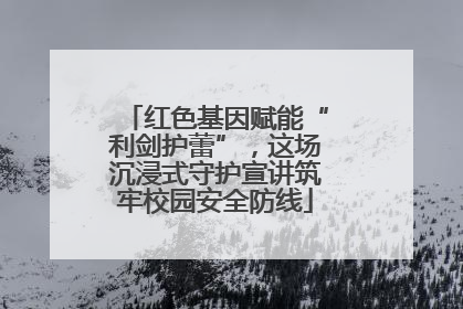 红色基因赋能“利剑护蕾”，这场沉浸式守护宣讲筑牢校园安全防线