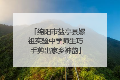 绵阳市盐亭县嫘祖实验中学师生巧手剪出家乡神韵