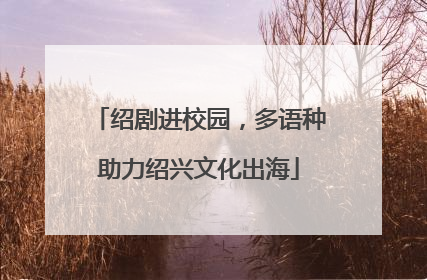 绍剧进校园，多语种助力绍兴文化出海