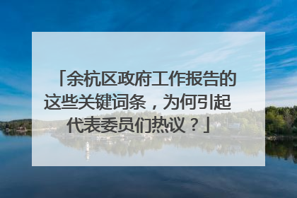 余杭区政府工作报告的这些关键词条，为何引起代表委员们热议？