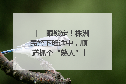 一眼锁定！株洲民警下班途中，顺道抓个“熟人”