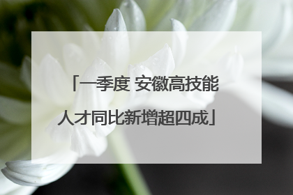 一季度 安徽高技能人才同比新增超四成