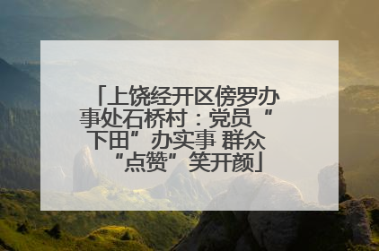 上饶经开区傍罗办事处石桥村：党员“下田”办实事 群众“点赞”笑开颜