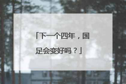 下一个四年，国足会变好吗？