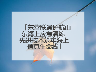 东营联通护航山东海上应急演练 先进技术筑牢海上信息生命线