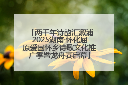 两千年诗韵汇溆浦 2025湖南·怀化屈原爱国怀乡诗歌文化推广季暨龙舟赛启幕