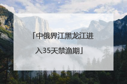 中俄界江黑龙江进入35天禁渔期