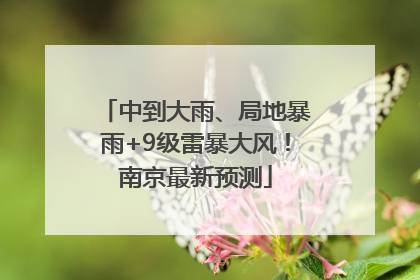 中到大雨、局地暴雨+9级雷暴大风！南京最新预测