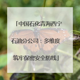 中国石化青海西宁石油分公司：多维度筑牢保密安全防线