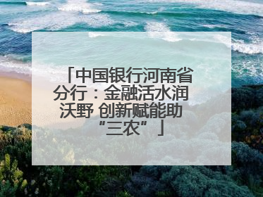 中国银行河南省分行：金融活水润沃野 创新赋能助“三农”