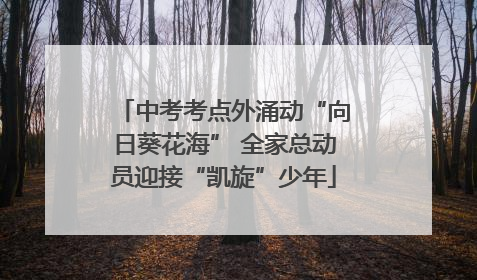 中考考点外涌动“向日葵花海” 全家总动员迎接“凯旋”少年