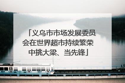 义乌市市场发展委员会在世界超市持续繁荣中挑大梁、当先锋