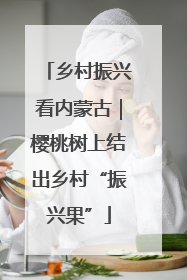 乡村振兴看内蒙古｜樱桃树上结出乡村“振兴果”
