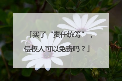 买了“责任统筹”，侵权人可以免责吗？
