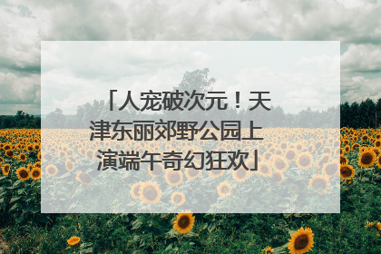 人宠破次元！天津东丽郊野公园上演端午奇幻狂欢