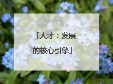 人才：发展的核心引擎
